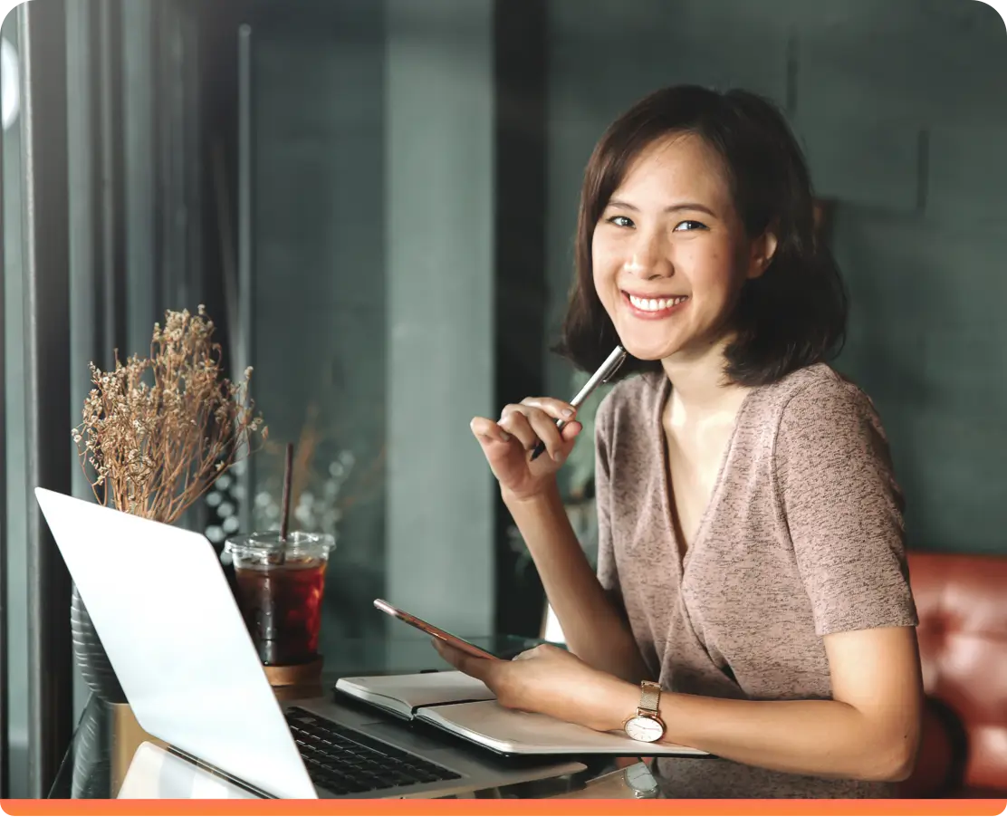 Female investor is considering her next investment